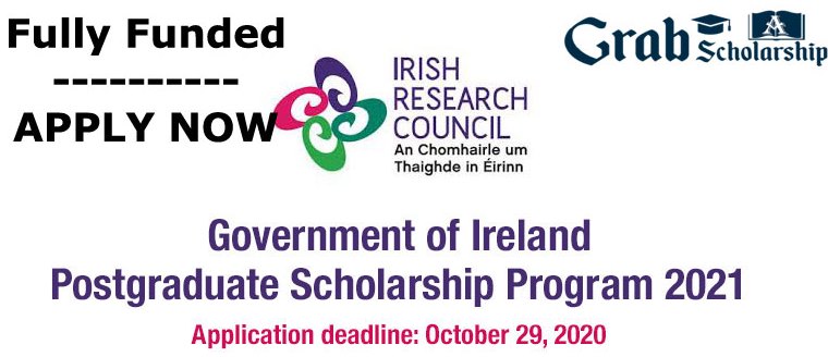 Ireland Government Scholarship 2021