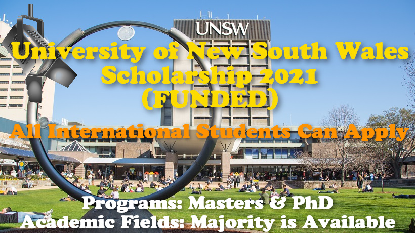 University of New South Wales Scholarship 2021