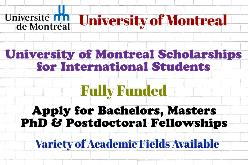 University of Montreal Scholarships in Canada 2021