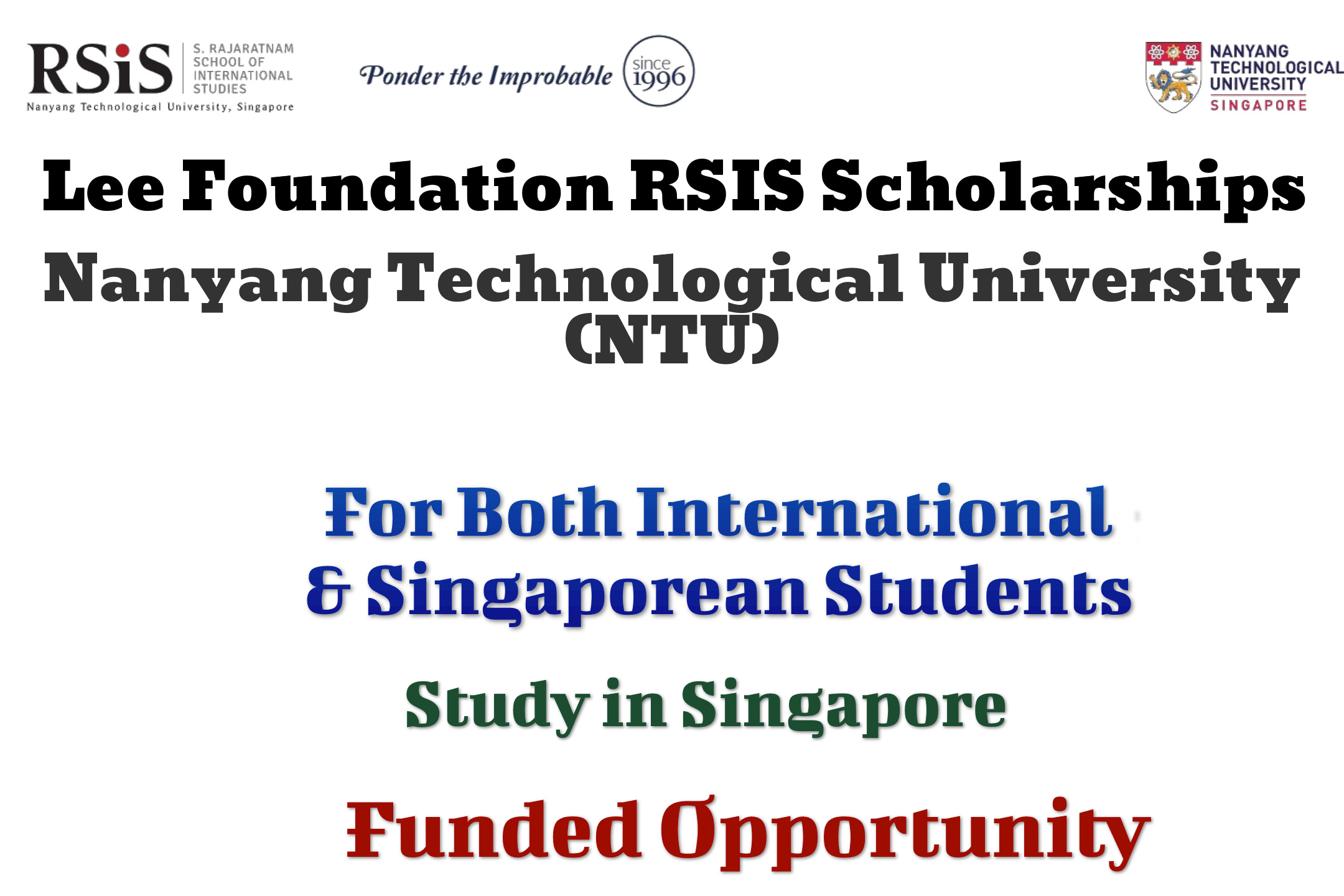 Lee Foundation RSIS Scholarship