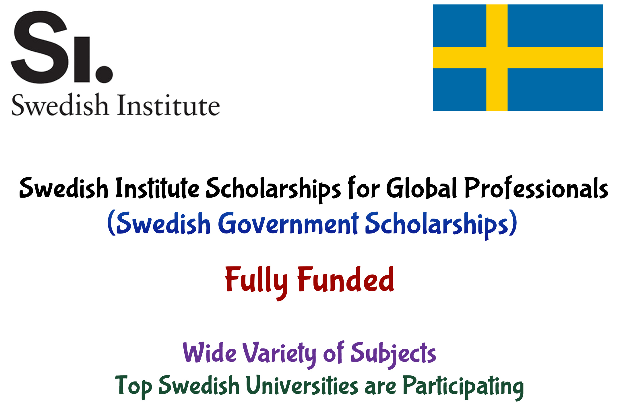 Swedish Institute Scholarships for Global Professionals