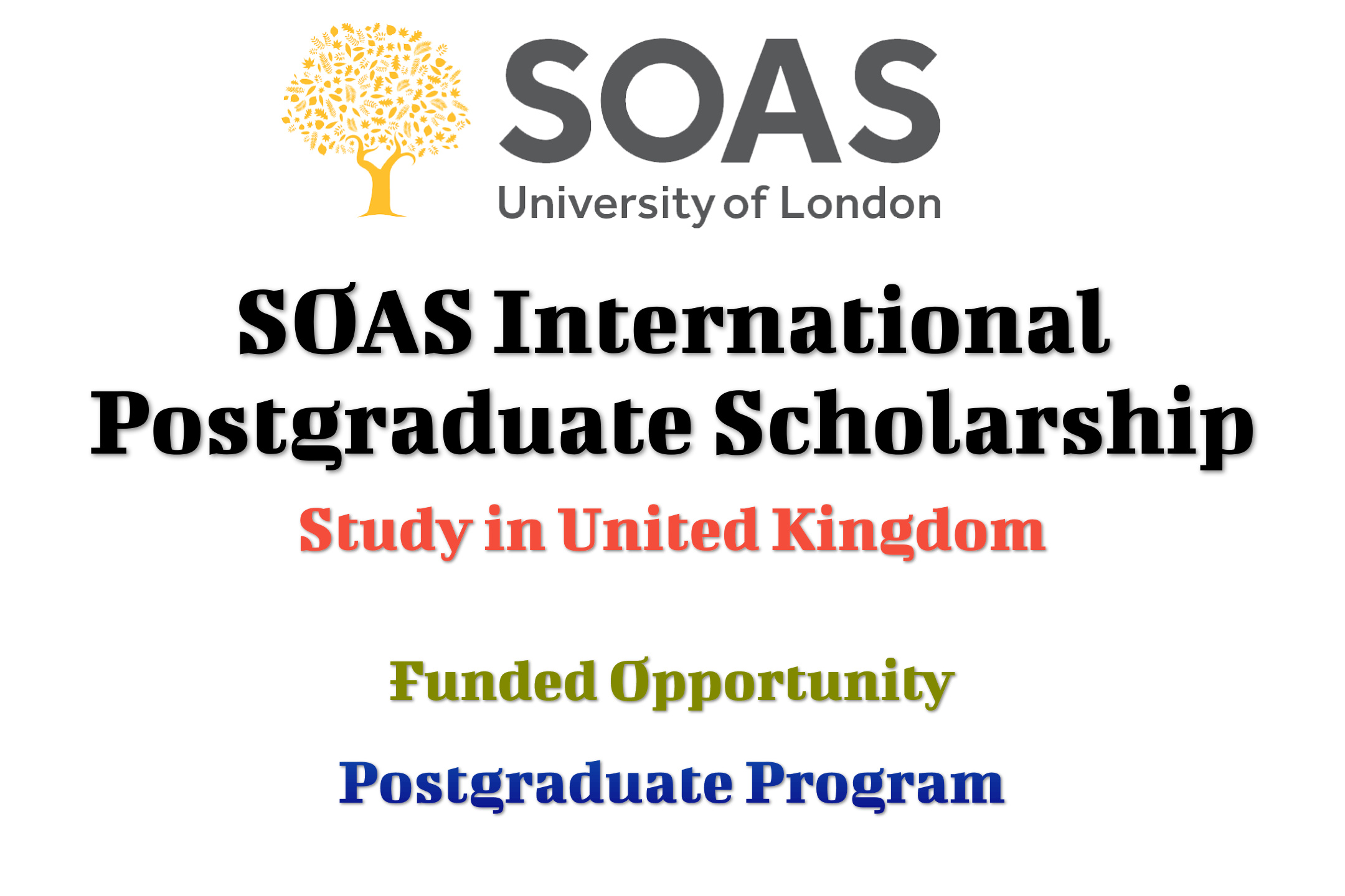 SOAS International Postgraduate Scholarship