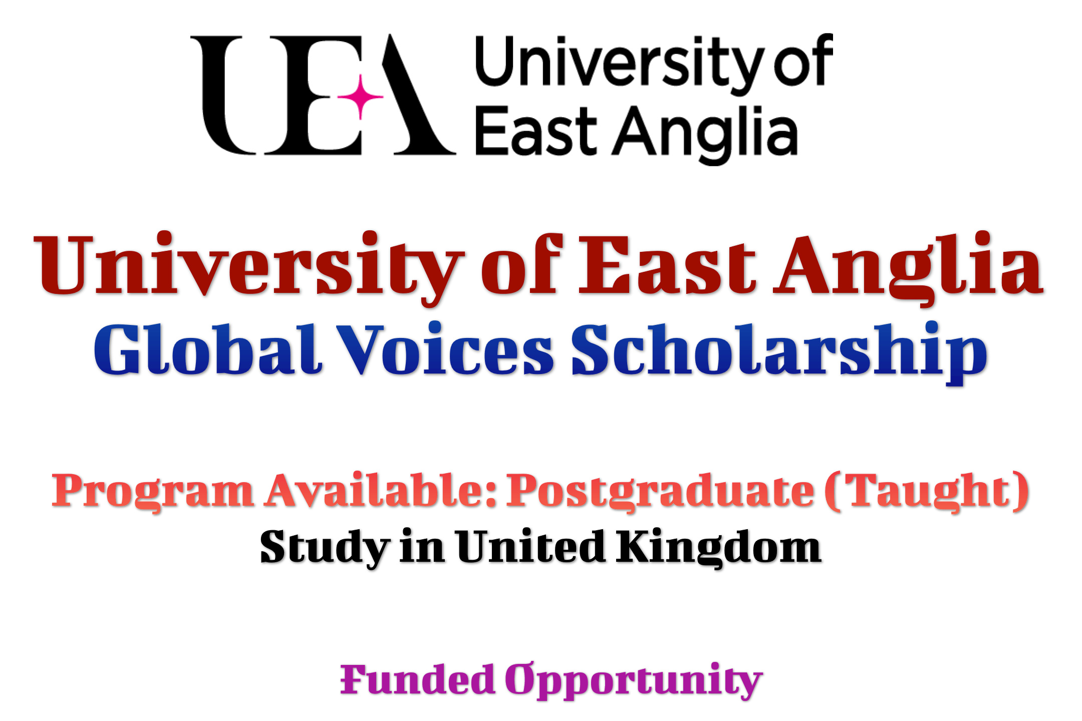 University of East Anglia Global Voices Scholarship