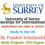 University of Surrey PhD Scholarships for International Students (Fully Funded)