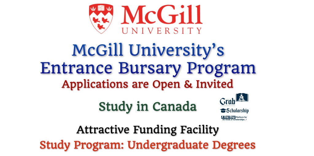 McGill University’s Entrance Bursary Program