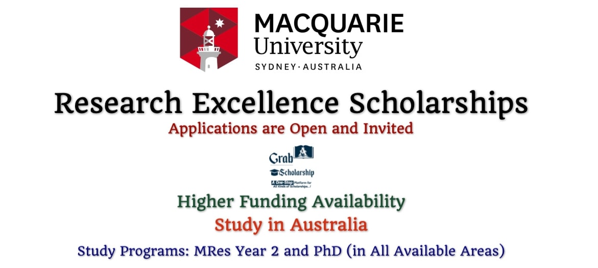 Macquarie University Research Excellence Scholarships