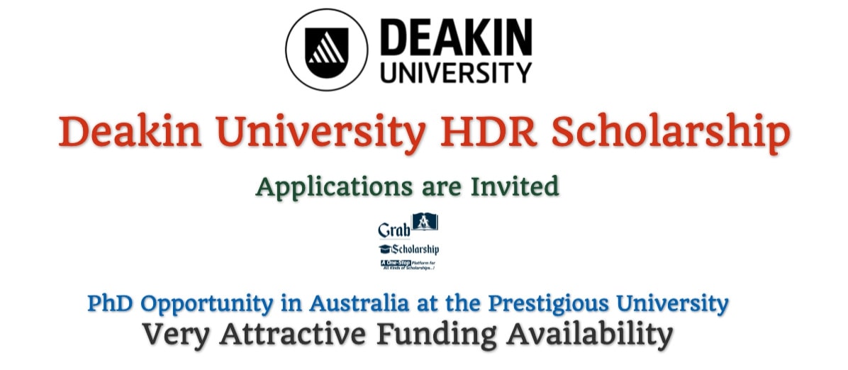 Deakin University HDR Scholarship