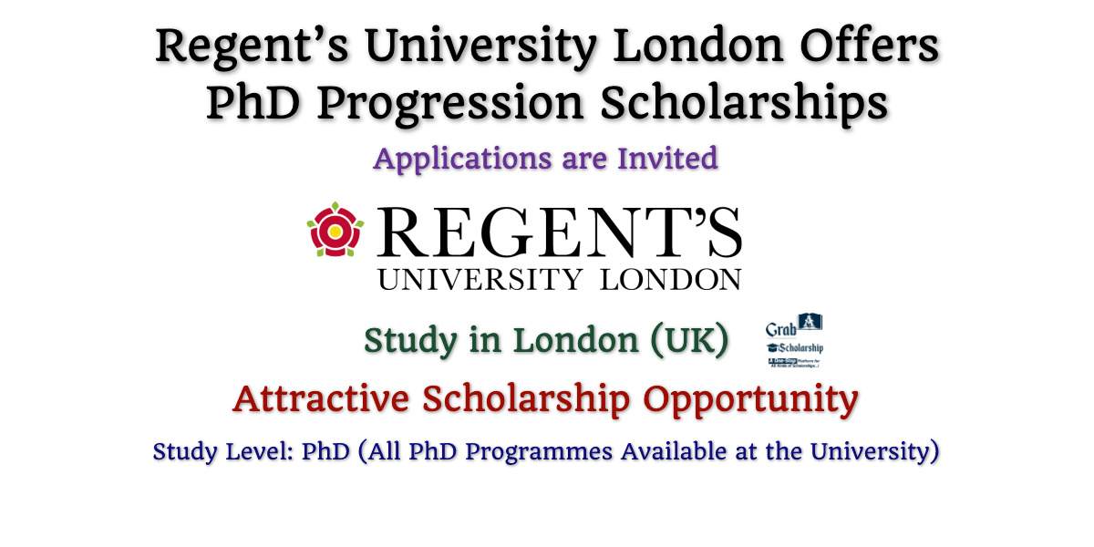 Regent’s University PhD Progression Scholarships