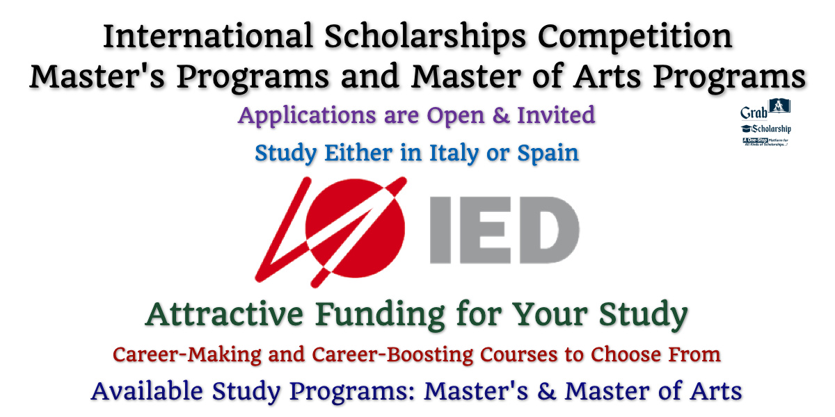 International Scholarships Competition Master's Programs and Master of Arts Programs