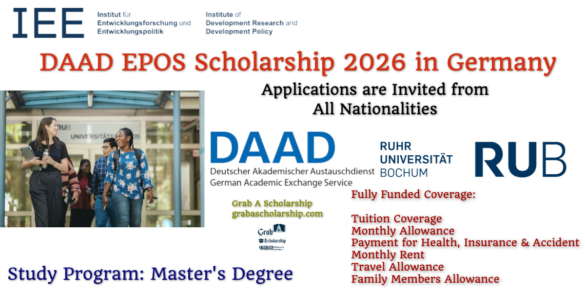 DAAD EPOS Scholarship 2026 in Germany