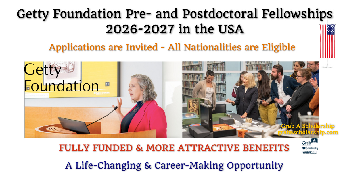 Getty Foundation Pre- and Postdoctoral Fellowships 2026-27