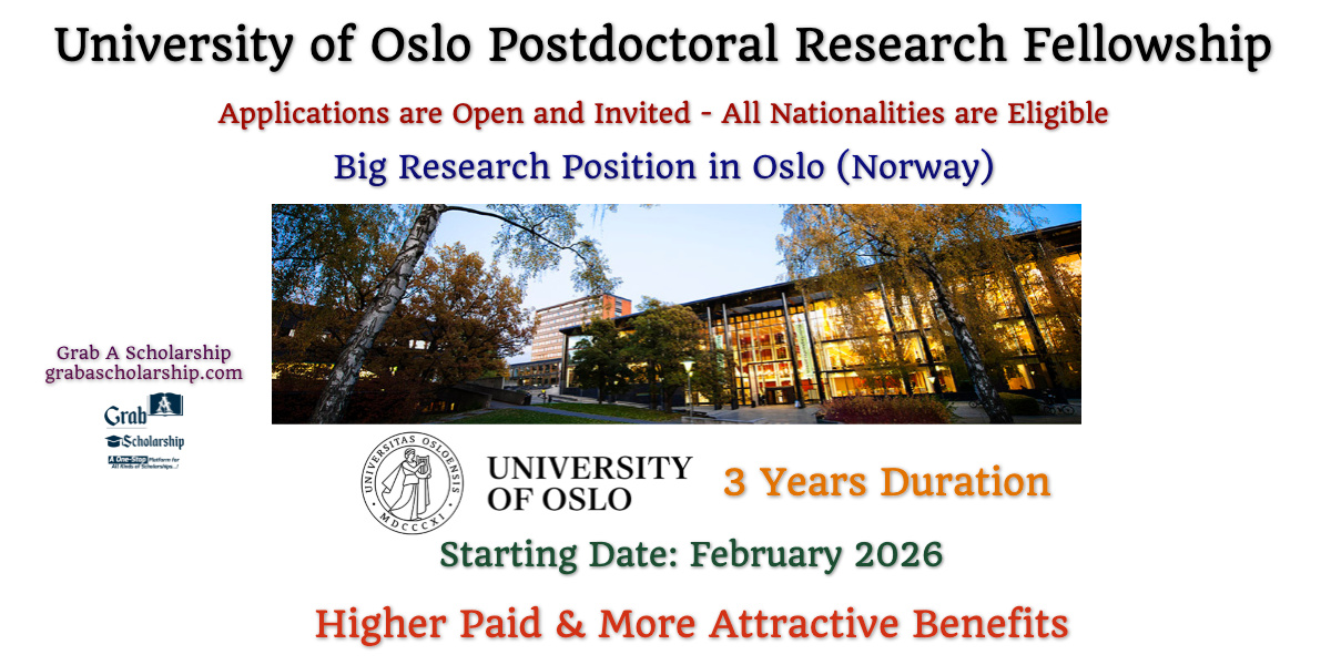 University of Oslo Postdoctoral Research Fellowship